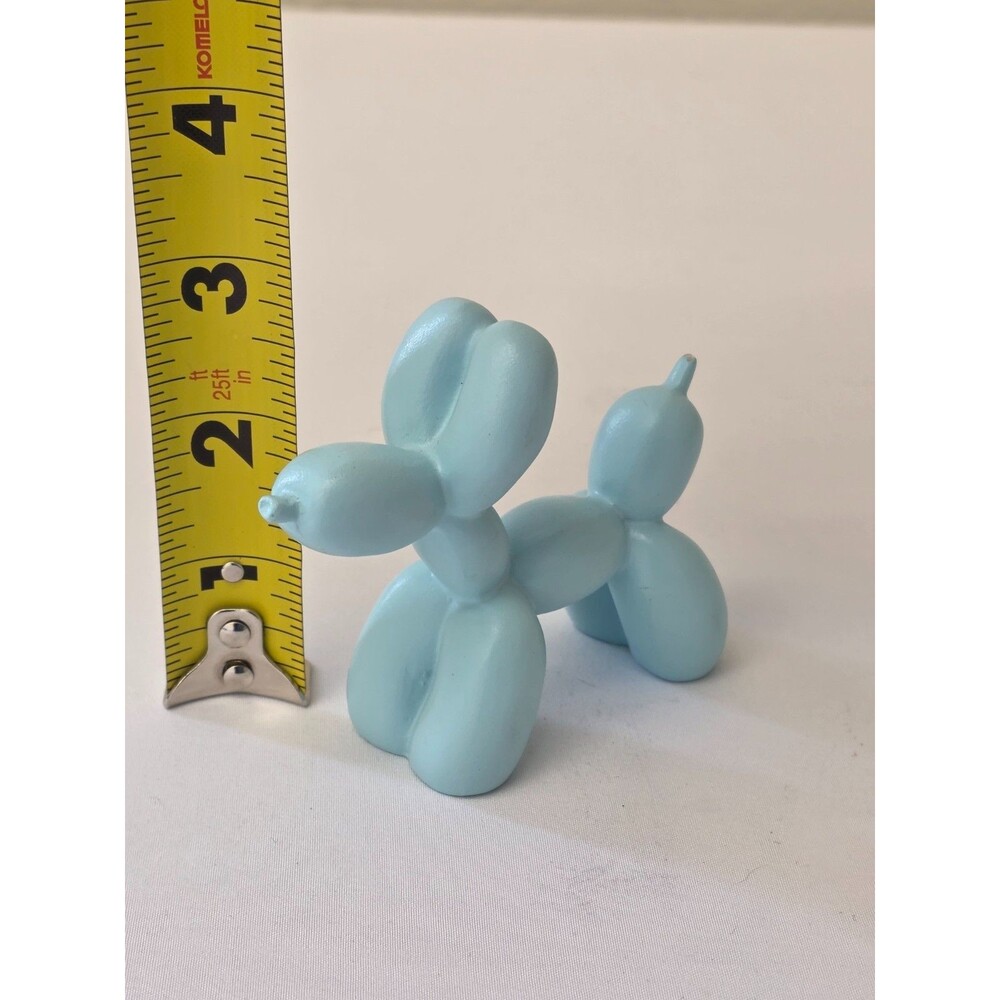 Modern 3" Balloon Dog Statue Pop Art Resin Figurine Office Desk Decor - Blue